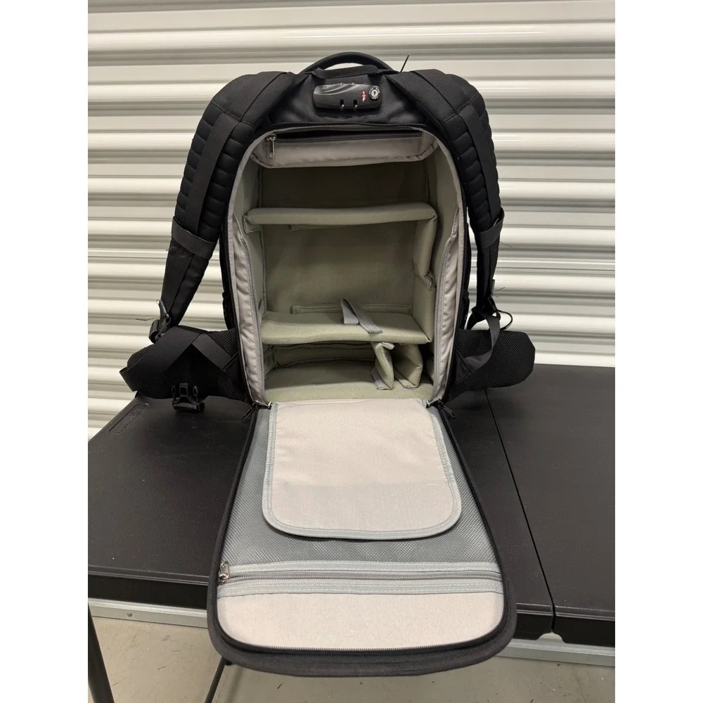 PolarPro Boreal 50L Camera Backpack Black Photography Gear Bag TSA Lock